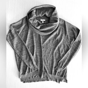 Joie Silver Sparkle Cowl Neck Sweater